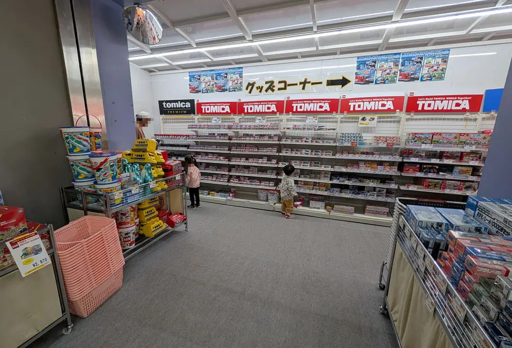 トミカプラレールフェスティバルのグッズコーナー