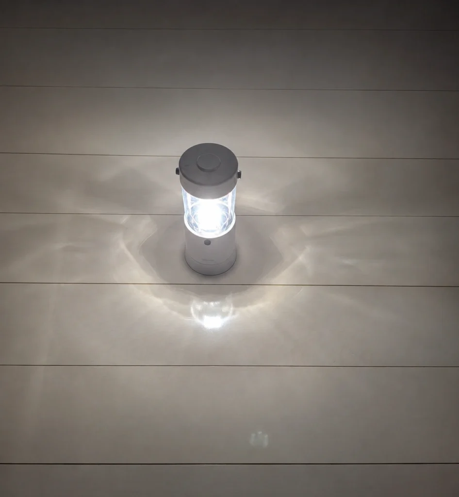 電池を使わないライトの明るさ