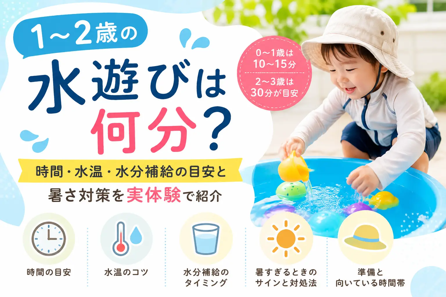 1～2歳の水遊びは何分？